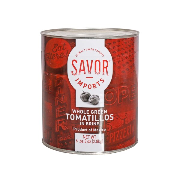 Savor Imports Whole Green Tomatillos #10 Can, PK6 556490 - main
